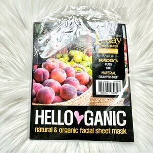 Hello Ganic Pack of 3 Face Masks Vegan Natural and Organic Sheet Masks